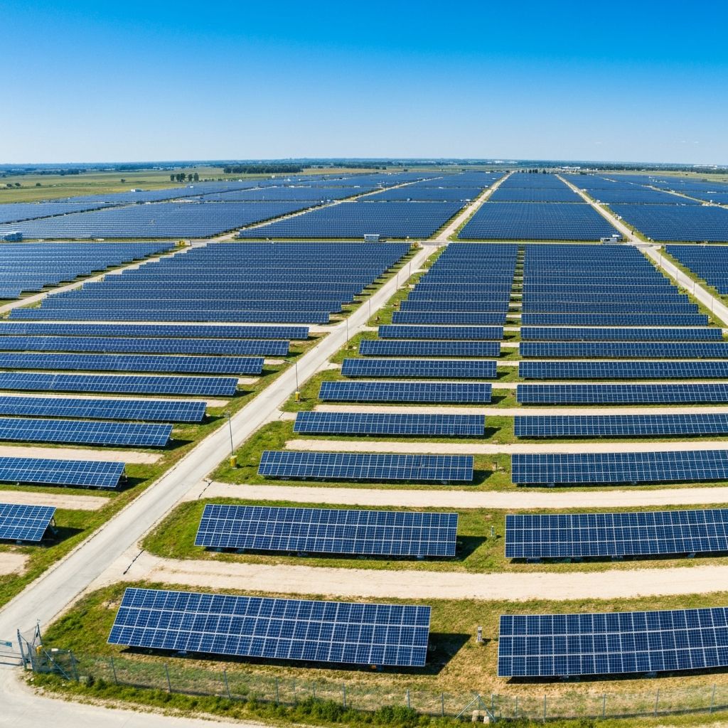 Utility scale solar plant